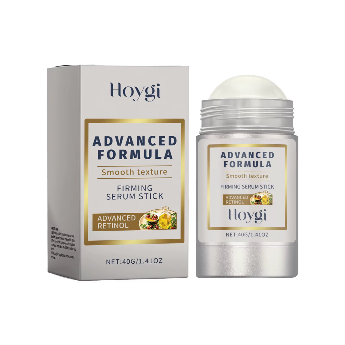 40G Retinol Renewal Stick Wrinkle Smoothing and Night Repair Niacinamide+Hyaluron Portable Solid Serum for Face Neck